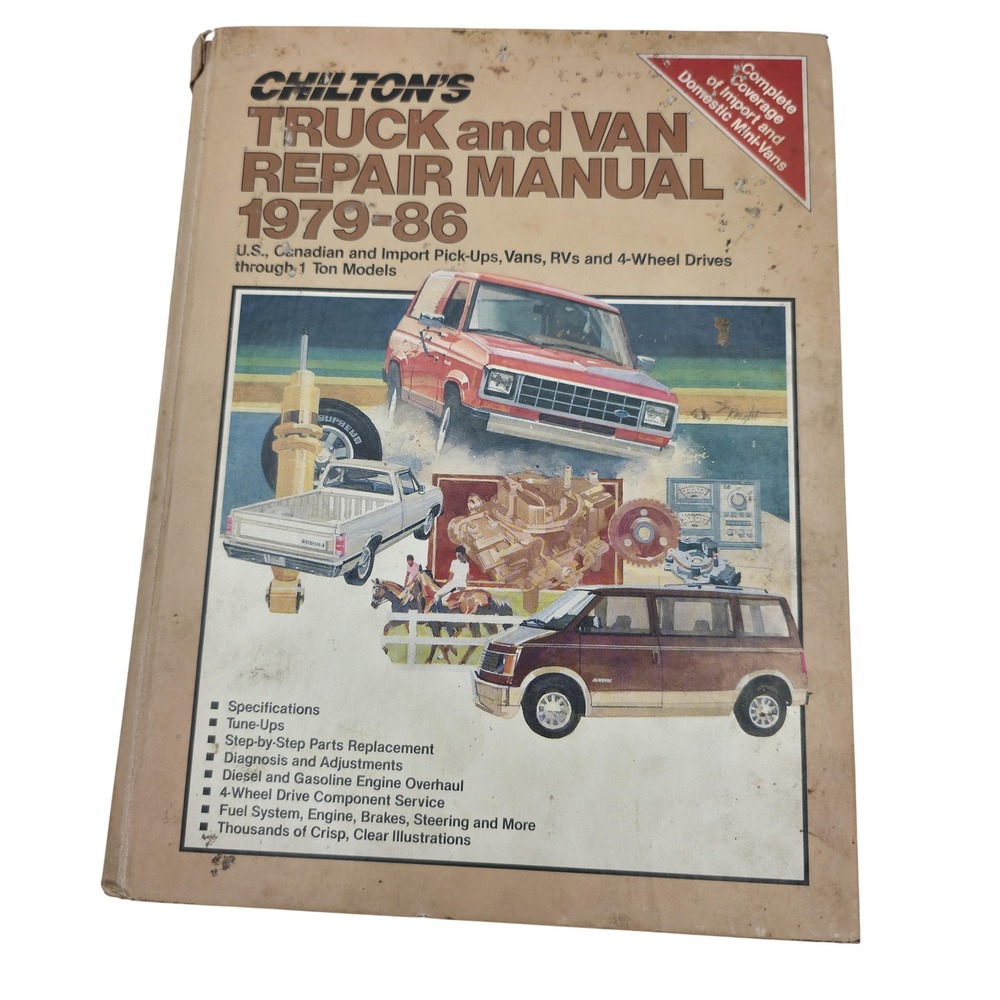 Vintage Chilton Truck‎ And Van Repair Manual 1979-86 Hardcover 7655 Illustrated